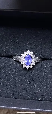 Tanzanite Ring In 10K White Gold/ Free Shipping. Beautiful Ring. • £384.81