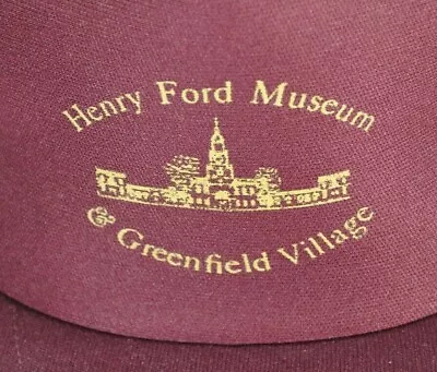 Henry Ford Museum & Greenfield Village NOS Burgandy Trucker Snapback Mesh Cap • $44.59