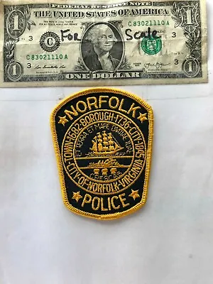 Norfolk Virginia Police Patch Un-sewn Great Condition   • $10.75