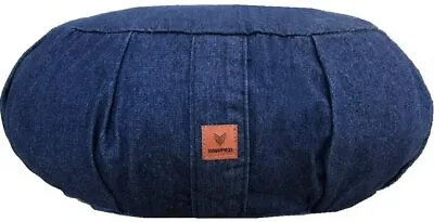 Yoga Meditation Cushion - Memory Foam Yoga Pillows Bench Denim Large Crescent XL • $26.95