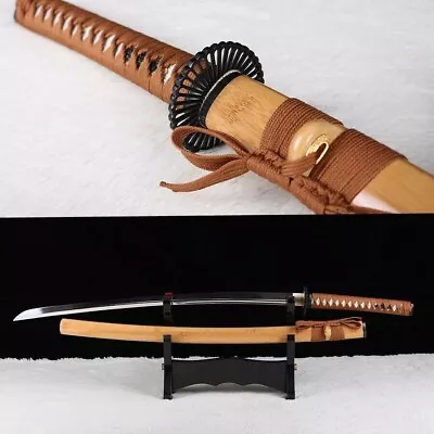 Hand Forged Japanese Samurai Katana Sword 9260 Spring Steel UNOKUBI-ZUKURI Sharp • $167.32