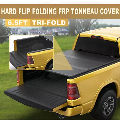 1X 6.5FT 3-Fold Fiberglass Hard Tonneau Cover For 2015-24 Ford F-150 Truck Bed • $403.79