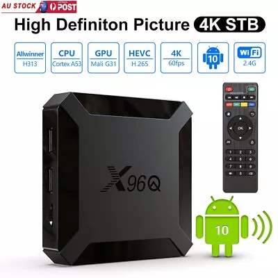 2023 TV BOX X96Q Android 10.0 4K HD WIFI Allwinner Quad-Core Smart Media Player • $40.99