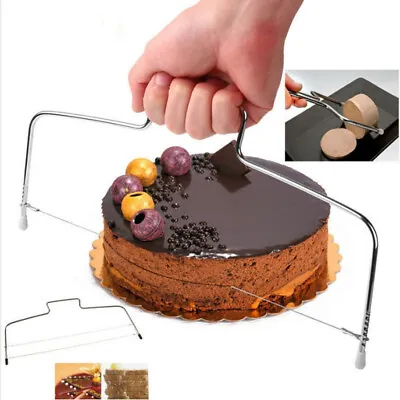 Adjustable Wire Cake Slicer Cutter Leveller Decorating Bread Wire Decor Tool • £3.59