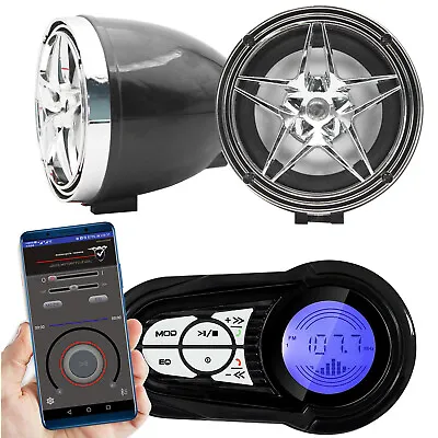 A+ Motorcycle Bluetooth Handfree Audio System FM Radio Stereo Amplifier Speaker • $65.99