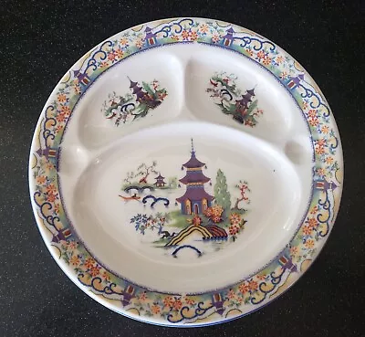 Rare Oriental Grille Plate Willow Victoria Hotel Ware Restaurant Czechoslovakia • $39