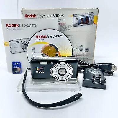 Kodak EasyShare V1003 10 MP Compact LCD Digital Camera - Black + 1GB SD Card • $49.95
