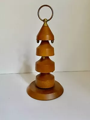 Danish Mid Century Modern Teak Or Walnut Wood And Brass Tree Sculpture MCM Xmas • $24