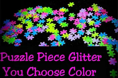 PUZZLE PIECE Shape Glitter~U Pick~Nail•Acrylic•Gel•Body Art•Face•Festival•Craft • $2.65