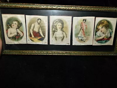 £17.50 • Buy Small Gilt Framed Glazed Bdv Cigarettes Silks Small Sizes X 5