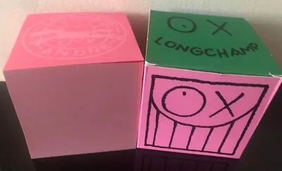 Authentic Longchamp X Andre Sticky Note Pad Black Pink Green  Very Rare VIP Item • $33.99