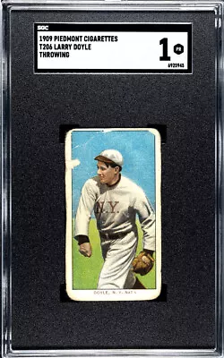 1909 T206 Larry Doyle Throwing Piedmont 150 SGC 1 • $74.99