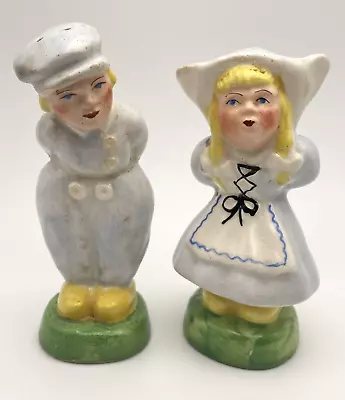 Vintage Salt & Pepper Shakers Dutch Boy And Girl Ceramic • $9.95