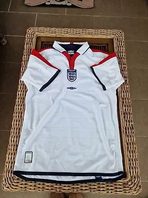 ENGLAND 'Umbro' Football Home Shirt 2003-2005 (LB) REVERSABLE  Large Boys • £10