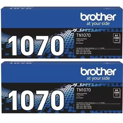 NEW 2x Brother TN-1070 Toner Ink Cartridge Genuine HL1110 DPC1510 MFC1810 1210W • $159.95