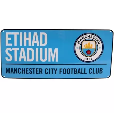 Manchester City Sign Street Metal Gift Man Etihad Stadium Cave Birthday Present • £14.95