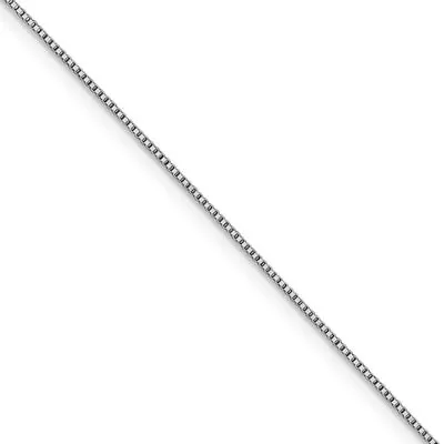 0.7mm 18k White Gold Classic Box Chain Necklace • $494.98