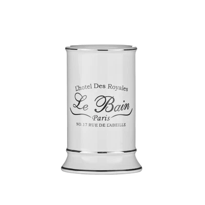 £8.75 • Buy Le Bain White Ceramic Free Standing Toothbrush Toothpaste Tumbler Rack Organiser