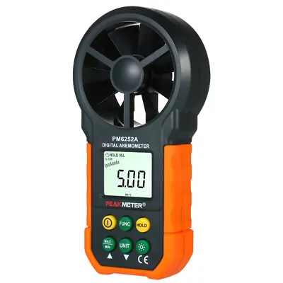 PEAKMETER Handheld Anemometer Portable CFM Thermometer With LCD Backlight Q7K8 • $44.15
