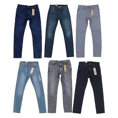 Levis Mens 510 Jeans Skinny Fit Denim Pants Rinsed Dark Blue Limited Edition New • $42.99