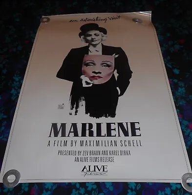 Marlene- Original Ss Rolled Poster - Marlene Dietrich Documentary - 1984 • $40