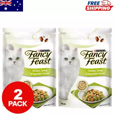 2 X Purina Fancy Feast Dry Cat Food Chicken Turkey And Vegetable 450g NEW AU* • $15.99