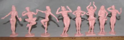 SET Of 8 Reissue MARX AMERICAN BATHING BEAUTIES 60-70mm Figures In Light Pink • $16.99