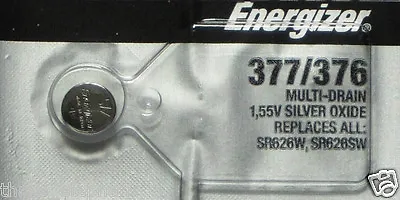 1 NEW ENERGIZER SR626SW 377/376 Silver Oxide 1.55v Watch Batteries Aussie Stock • $3.43