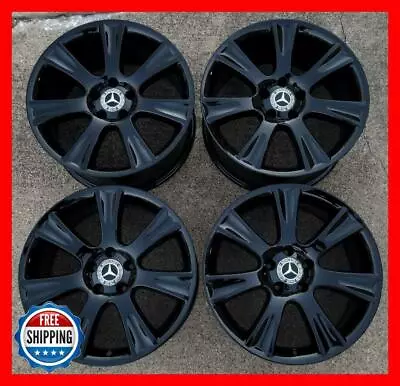 MERCEDES CLS-CLASS OEM Factory WHEEL SET 18  Rims 85005 85006 Black #S • $1150