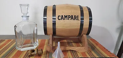 Wood Oak 5Lt Timber Barrel Branded Campari With Campari Decante • $70