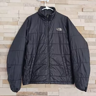 North Face Mens Small Black Winter Puffer Jacket Zip Up Coat TNF Bubble Puff S • $120