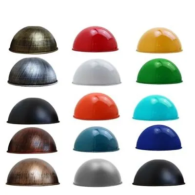 Light Shades Gloss Metal Domed Lampshade Easy Fit For Ceiling Pendant Lighting • £9.86