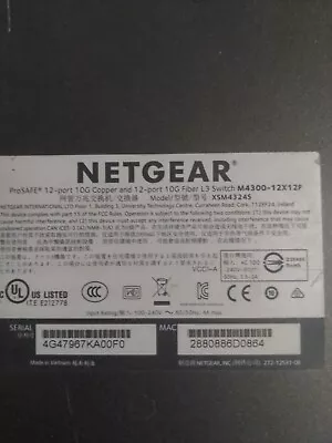 NETGEAR XSM4324S 24 Ports 10g Fiber/copper Switch • $800