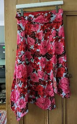 £0.99 • Buy Zara Bright Floral Summer Skirt Size Medium 10 12 14