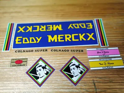 Eddy Merckx Colnago Super Molteni 1973 Decal Set Sticker Adesivi... • $71.07