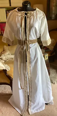 Renaissance Medieval Hooded Cotton Celtic Viking Druid Pagan Coat Robe Costume • $84.99