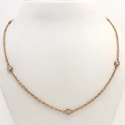 $116.10 • Buy Judith Ripka Rose Gold Over Sterling Silver CZ Floating By The Yard Necklace