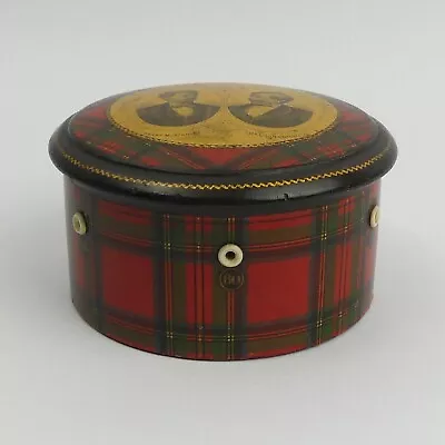 Victorian Tartan Mauchline Ware Clark & Co  Thread Box With Cameo's • £141