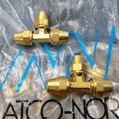 1/4  X 1/4  X 1/4  Brass FLARE Fitting (2Pc.)Tee Tube Fitting W/ Nuts ¼  3-Way T • $11.11