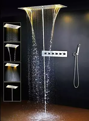 Cascada Luxurious  Large 15  X 28  LED Rainfall Shower System With 4 Types • $1994.99