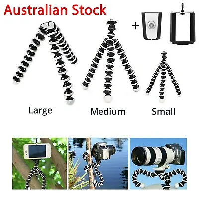 Universal Octopus Stand Tripod Mount Holder For IPhone Samsung Cell Phone Camera • $11.50