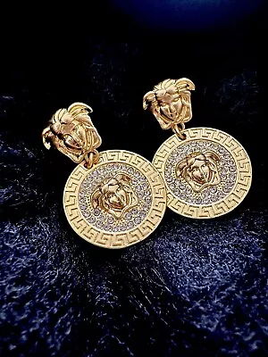 Versace Gold/crystals Earrings • $122