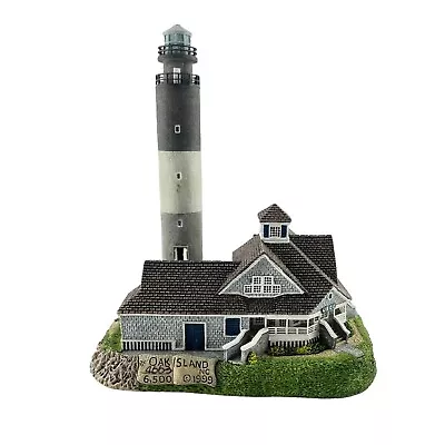 Harbour Lights Oak Island Lighthouse #240 Vintage 1999 Signed T. Faull W Box COA • $65
