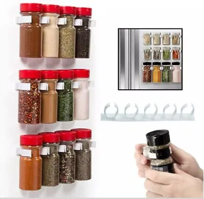 Kitchen Spice Rack Organizer-20 Gripper Clip Strip For Cabinet Door Space Saver • $8.40