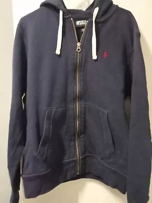 Ralph Lauren Men's Track Hooded Jacket. Size Large Navy Blue  • $57.90