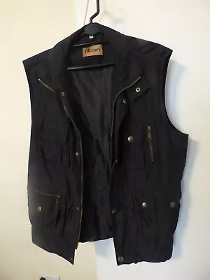 Mian Black Sports Gilet Utility Vest Fishing Pockets Zips Preloved Size - L • £8