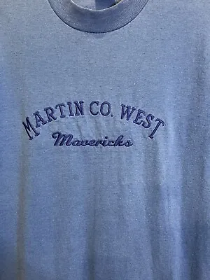 C J MARTIN & CO Guitar T-Shirt Mens Adult Blue  With Multicolor Logo Guitars • $16.99