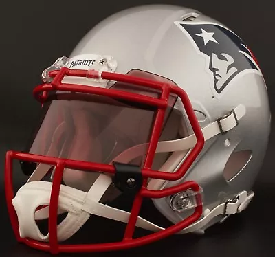 NEW ENGLAND PATRIOTS NFL Authentic GAMEDAY Football Helmet W/ COLORED Eye Shield • $339.99