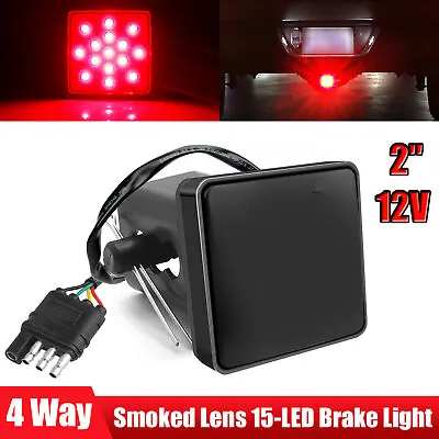 2  Trailer Hitch Cover Light 15 LED Brake Rear Stop Indicator Light Trailer Part • $13.98