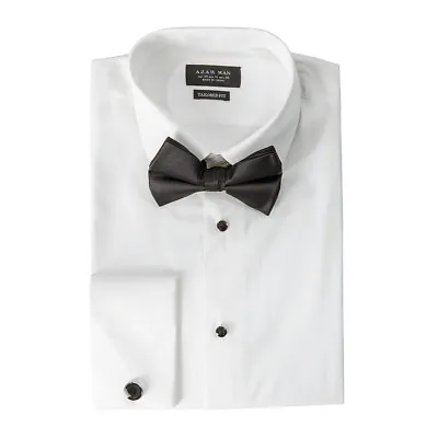 Mens Slim Fit Ivory/ Off White Tuxedo Shirt French Cuff Wrinkle Free By Azar Man • $24.95